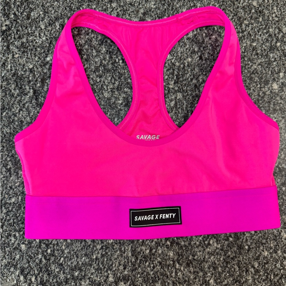 Savage X Fenty Vibrant Pink Sports Bra